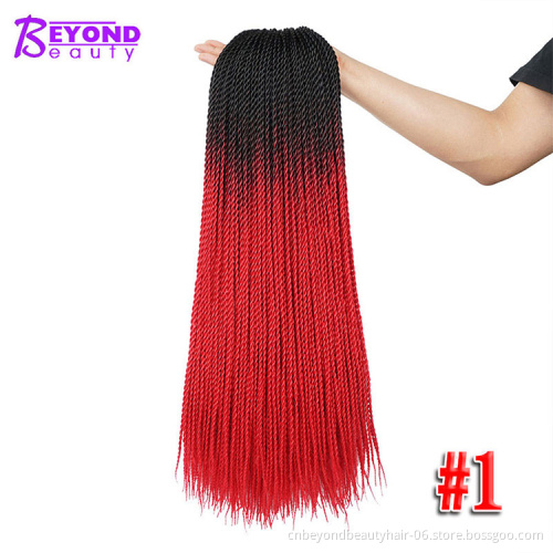 Pre Twist Crochet Braid Hair Synthetic Black Ombre Brown Braids Crochet Twist Braiding Hair